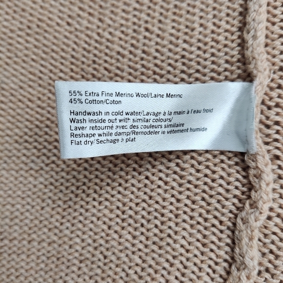 Tan colored one button cardigan - Picture 7 of 9